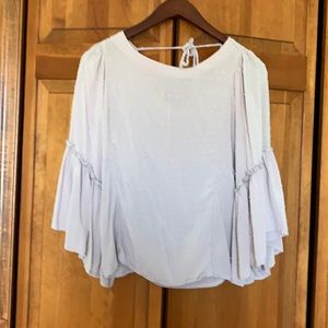Peasant sleeve dusty mauve top